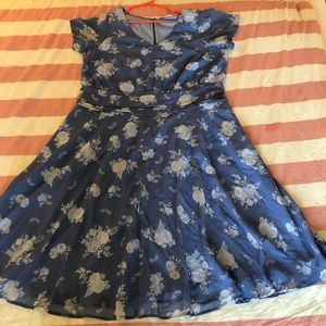 Periwinkle blue EShaki chiffon dress